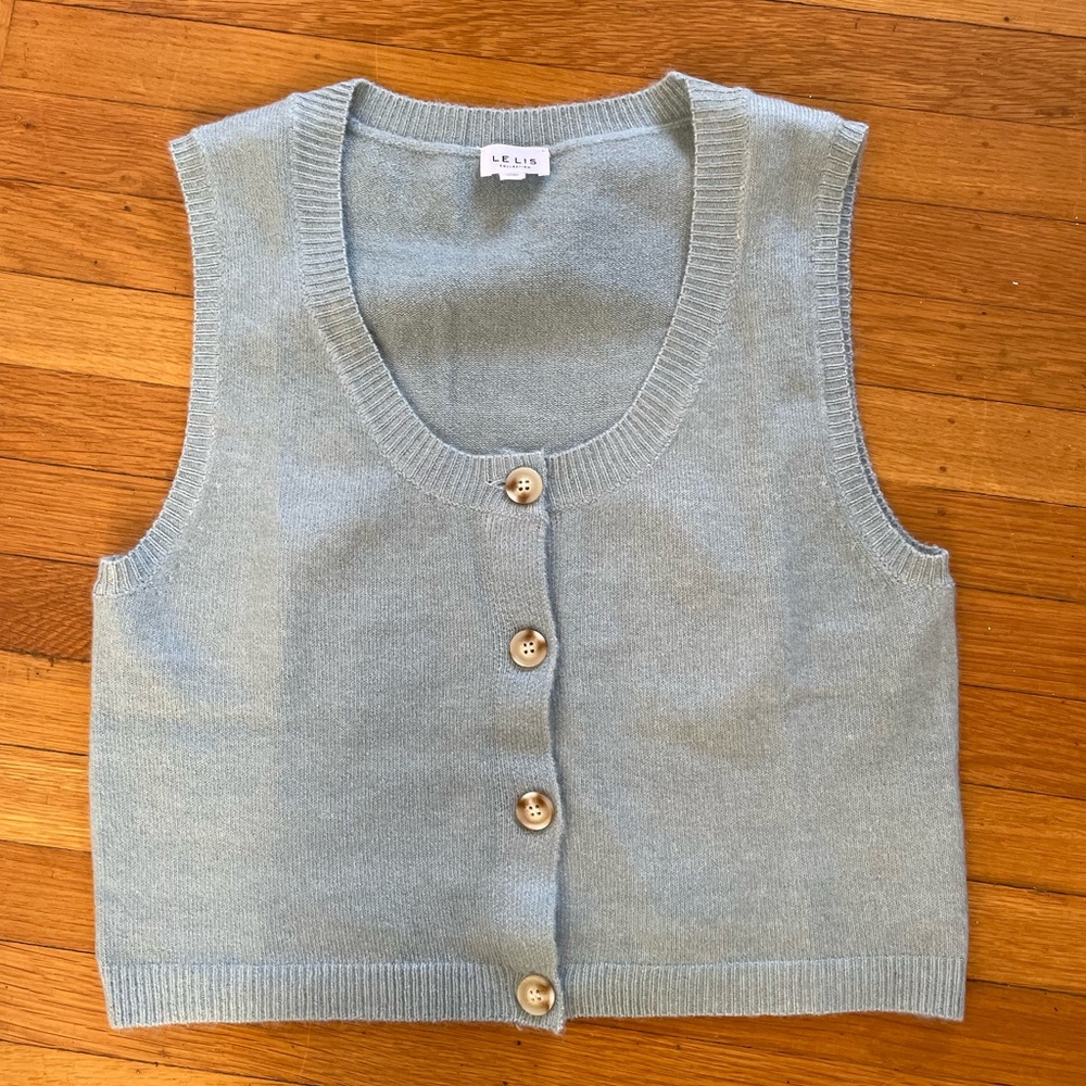 Baby blue knit tank